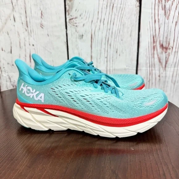 Hoka | Shoes | Hoka Womens Clifton 8 Teal Running Shoes With  display picture 2